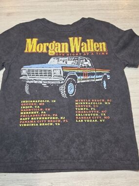 Morgan Wallen One Night At A Time Toddler T-shirt Short Sleeve Gray Size 2T A2